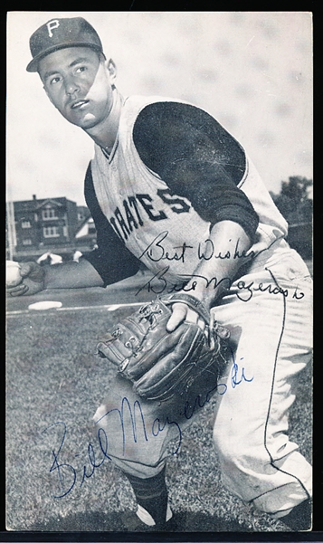 Autographed Bill Mazeroski Pittsburgh Pirates MLB J. D. McCarthy Postcard