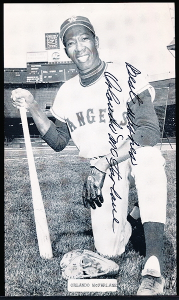 Autographed Orlando McFarlane California Angels MLB J. D. McCarthy Postcard