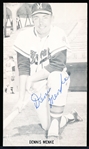 Autographed Denis Menke Milwaukee Braves MLB J. D. McCarthy Postcard