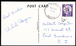 Autographed Phil Regan Detroit Tigers MLB J. D. McCarthy B/W Postcard
