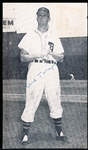 Autographed Earl Torgeson Detroit Tigers MLB J. D. McCarthy B/W Postcard