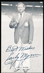 Autographed Early Wynn MLB Announcer J. D. McCarthy B/W Postcard