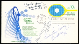 Autographed August 31, 1974 Honoring Tennis Centennial Cachet- Signed by 3 Diff. Women’s Grand Slam Tournament Winners