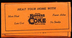 1936 Koppers Coke Co. Chicago Cubs/White Sox Home Game Schedule and small notebook