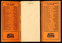 1936 Koppers Coke Co. Chicago Cubs/White Sox Home Game Schedule and small notebook