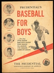 1955 Prudential’s Baseball for Boys Pulp Magazine