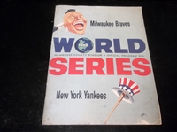 1958 World Series MLB Program- New York Yankees @ Milwaukee Braves