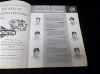 1958 World Series MLB Program- New York Yankees @ Milwaukee Braves
