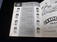 1958 World Series MLB Program- New York Yankees @ Milwaukee Braves