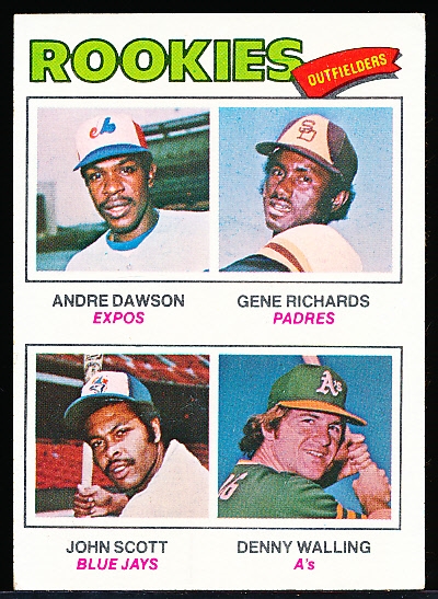 1977 Topps Bsbl. #473 Andre Dawson/G. Richards/J. Scott/D. Walling RC