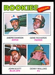 1977 Topps Bsbl. #473 Andre Dawson/G. Richards/J. Scott/D. Walling RC