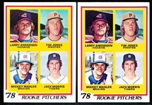 1978 Topps Bsbl. #703 L. Andersen/T. Jones/M. Mahler/ Jack Morris RC- 2 Cards