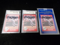 1988 Star Company Bsbl.- 3 Asst. Don Mattingly Promo Cards- All CSA Graded