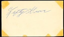 Autographed Lefty Grove Bsbl. Government Postcard