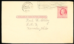 Autographed Lefty Grove Bsbl. Government Postcard