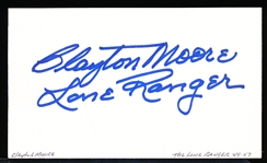 Autographed Clayton Moore Non-Sports Index Card