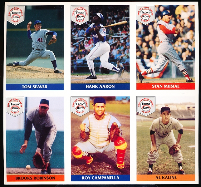 1992 Front Row Bb 6-Card Uncut Sheet