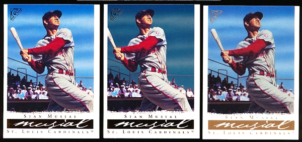 2003 Topps Gallery Bb- #52 Stan Musial, Cardinals- 3 Diff.