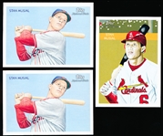 2010 Topps National Chicle Bb- Stan Musial, Cardinals- 3 Diff.