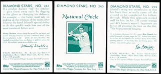 2010 Topps National Chicle Bb- Stan Musial, Cardinals- 3 Diff.