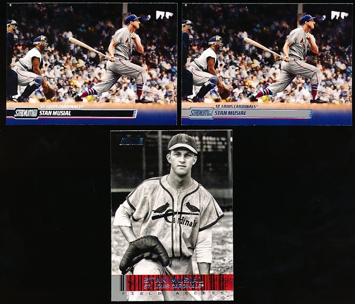 2014 Stadium Club Baseball- 3 Diff. Stan Musial, Cardinals
