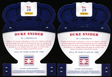 2015 Panini Cooperstown Bb- “Crown Royale Die-Cuts” Inserts- #28 Duke Snider, Brooklyn- 2 Diff.