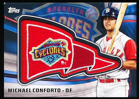 2015 Topps Pro Debut Bb- “Pennant Patch Relic” Insert- #PP-MC Michael Conforto, Brooklyn Cyclones