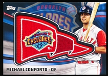 2015 Topps Pro Debut Bb- “Pennant Patch Relic” Insert- #PP-MC Michael Conforto, Brooklyn Cyclones