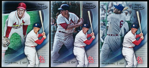 2016 Topps Gold Label Bb- #47 Stan Musial, Cardinals- 3 Diff.