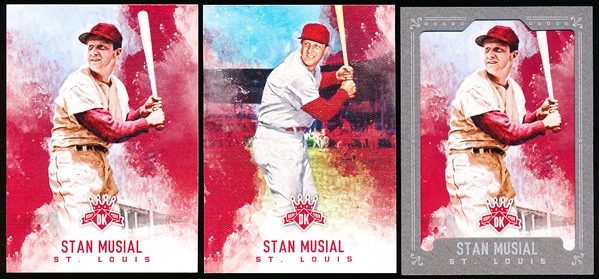 2017 Panini Diamond Kings Bb- #33 Stan Musial, Cardinals- 3 Diff.