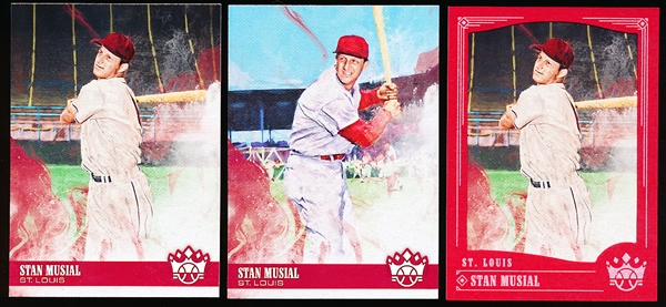 2018 Panini Diamond Kings Bb- #3 Stan Musial, Cardinals- 3 Diff.