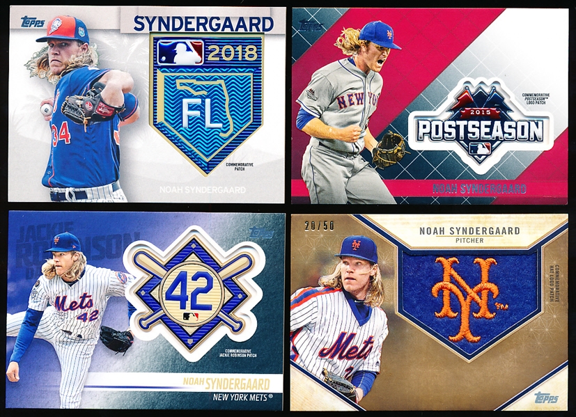 2018 & ’19 Topps Baseball- Noah Syndergaard Mets Inserts- 4 Diff.