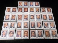 1974 Kellogg’s Pop-Tarts “American Presidents” 2-Card Panel Complete Set of 18 Panels (36 Cards)