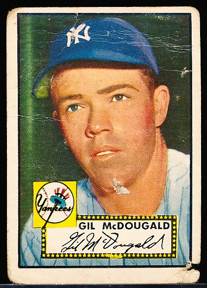 1952 Topps Baseball- #372 Gil McDougald, Yankees- Hi#