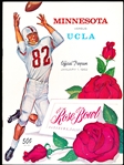 January 1, 1962 Rose Bowl College Ftbl. Program- Minnesota vs. UCLA