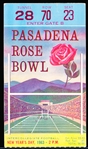 1963 Rose Bowl College Ftbl. Ticket Stub- Wisconsin vs. USC