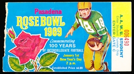 1969 Rose Bowl College Ftbl. Ticket Stub- Ohio State vs. USC
