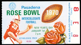 1970 Rose Bowl College Ftbl. Ticket Stub- Michigan vs. USC