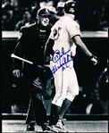 Autographed and Inscribed John Hirschbeck MLB Umpire B/W 8” x 10” Photo