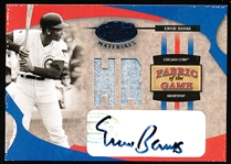 2005 Leaf Certified Materials Bb- Fabric of the Game- #FG 41 Ernie Banks- HR Materials Signature 1 of 1