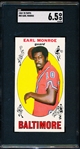 1969-70 Topps Basketball- #80 Earl Monroe RC- SGC 6.5 (Ex-Nm+)