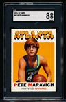 1971-72 Topps Basketball- #55 Pete Maravich, Atlanta- SGC 8 (Nm-Mt)