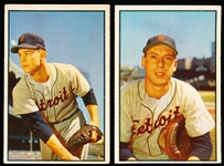 1953 Bowman Bb Color- 2 Diff Detroit Tigers