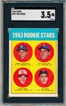 1963 Topps Baseball- #537 Pete Rose RC- SGC 3.5 (Vg+)- Hi# 