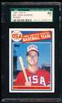 1985 Topps Baseball- #401 Mark McGwire RC- SGC 60 (Ex)