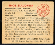 1950 Bowman Bb- #35 Enos Slaughter, Cards