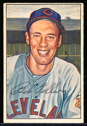1952 Bowman Baseball- #43 Bob Feller, Cleveland