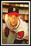 1953 Bowman Color Baseball- #99 Warren Spahn, Braves