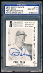 Autographed 1976 Goof’s Paints- Tulsa Oilers Minor League Bb- #24 Paul Dean – PSA/DNA Gem Mint 10 (Auto Only)