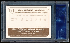 Autographed 1981 TCMA Hawaii Islanders Bb- #8 Alan Wiggins- PSA DNA Authentic